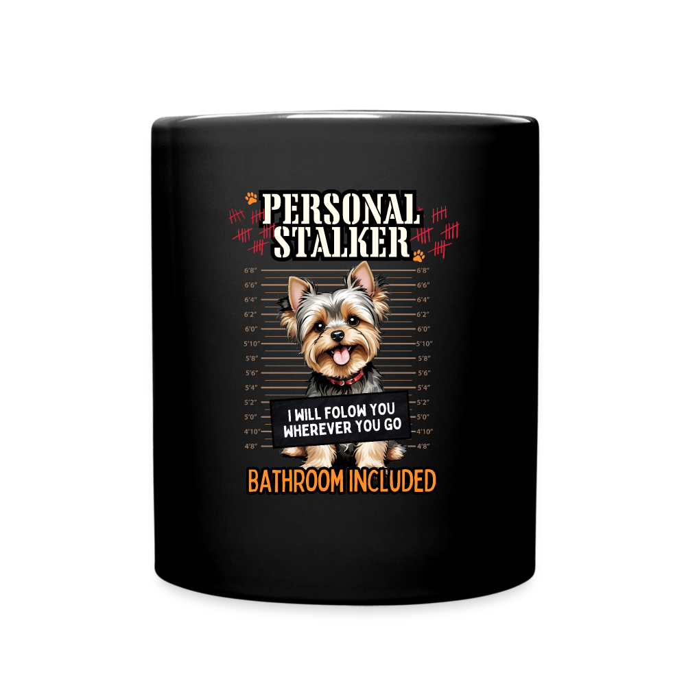 Yorkie Personal Stalker Mug - black