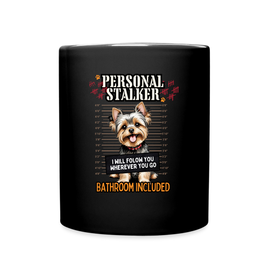 Yorkie Personal Stalker Mug - black