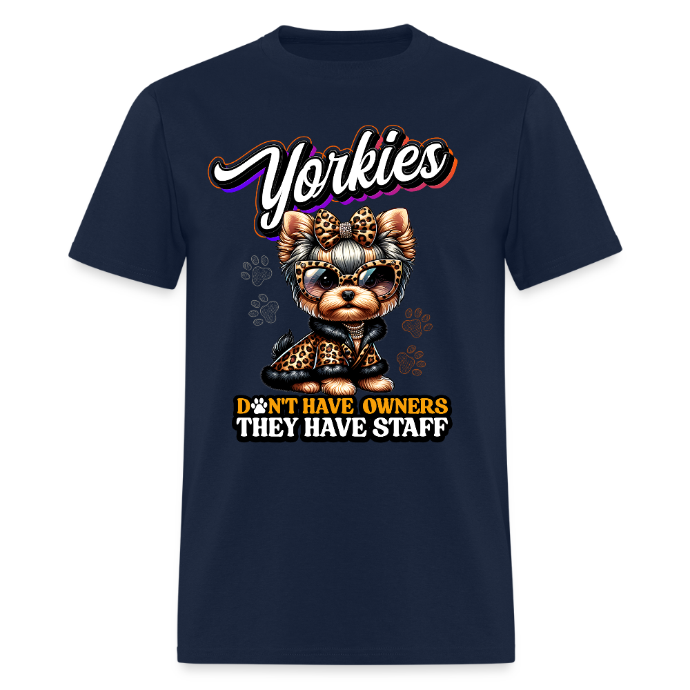 Yorkie They Have Staff Unisex Shirt - navy