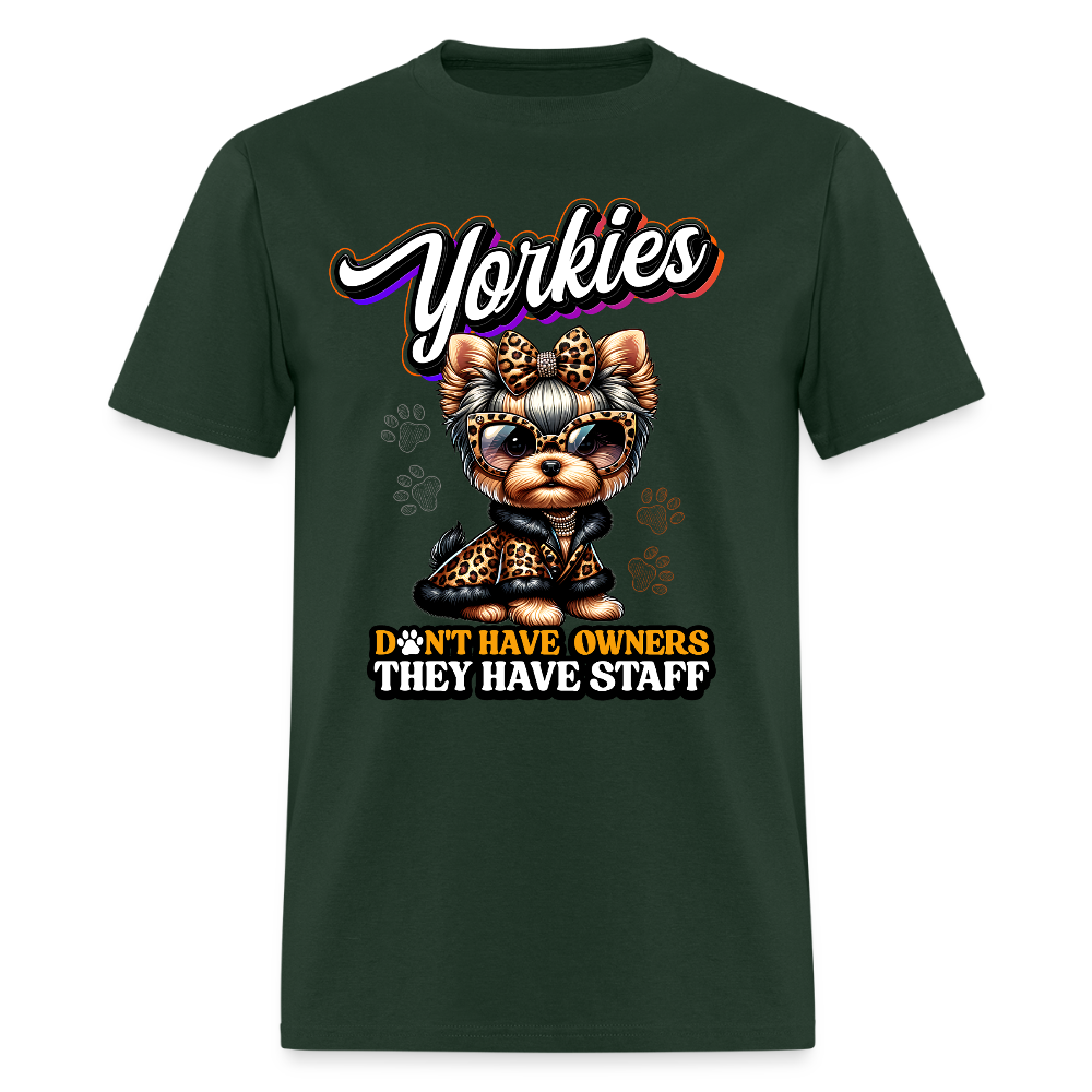 Yorkie They Have Staff Unisex Shirt - forest green