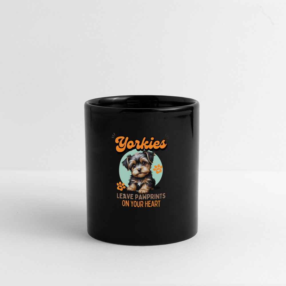 Leave Pawprints On Your Heart Mug - black