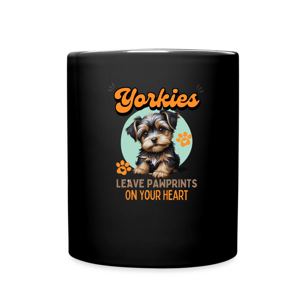 Leave Pawprints On Your Heart Mug - black