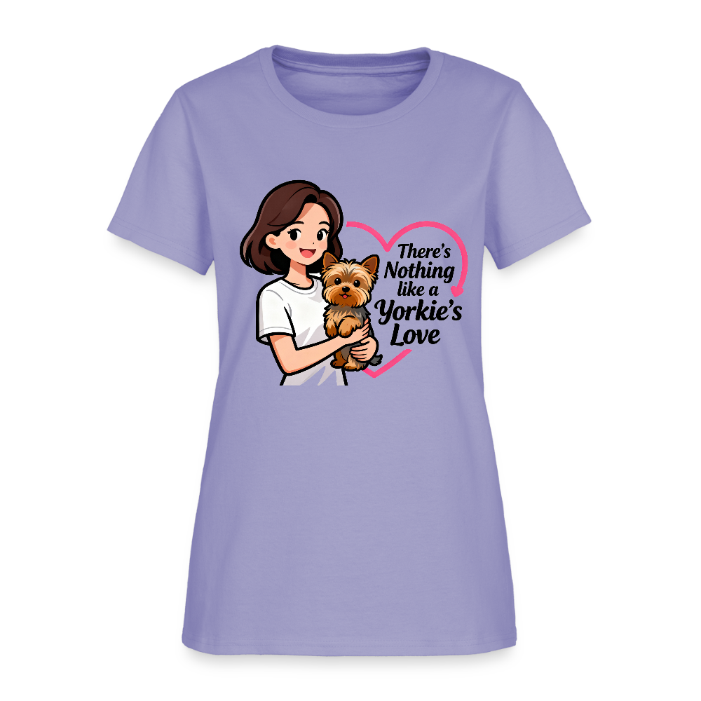 Nothing Like a Yorkie's Love - Women's T-Shirt - lavender
