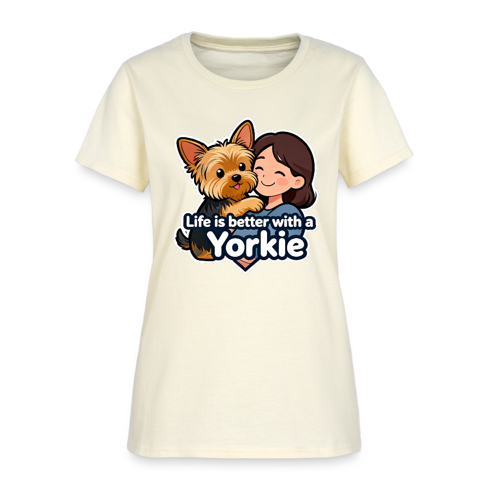 Life is Better with a Yorkie - Women's T-Shirt - off white