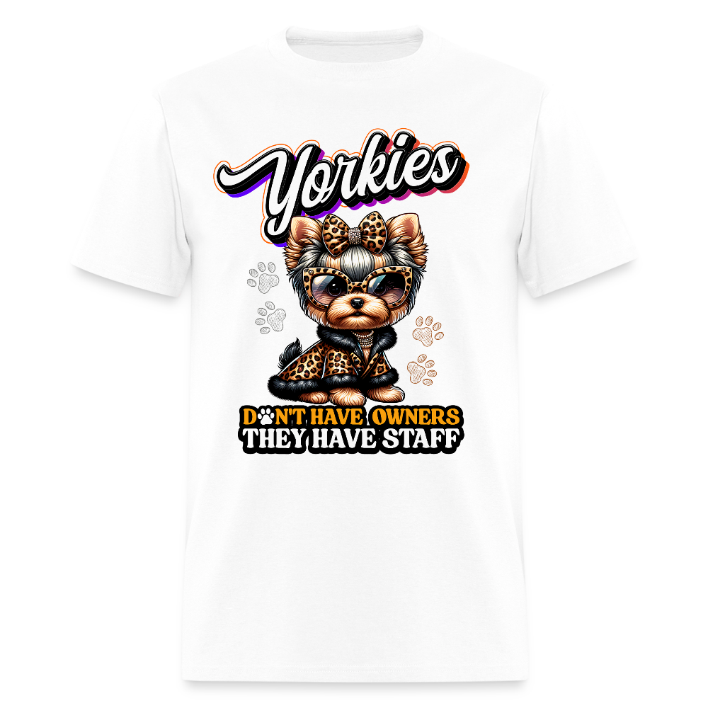 Yorkie They Have Staff Unisex Shirt - white