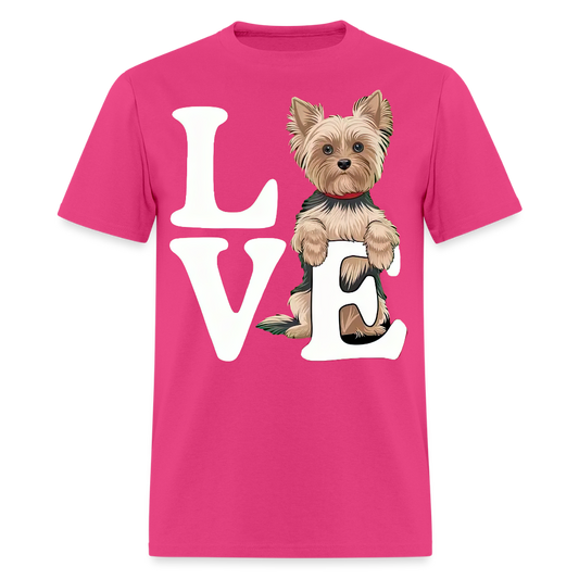 Yorkie LOVE Unisex Shirt - fuchsia