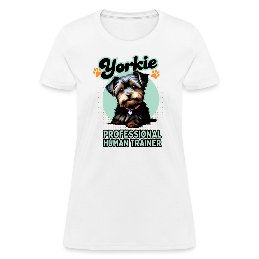 Yorkie Professional Human Trainer Shirt - white