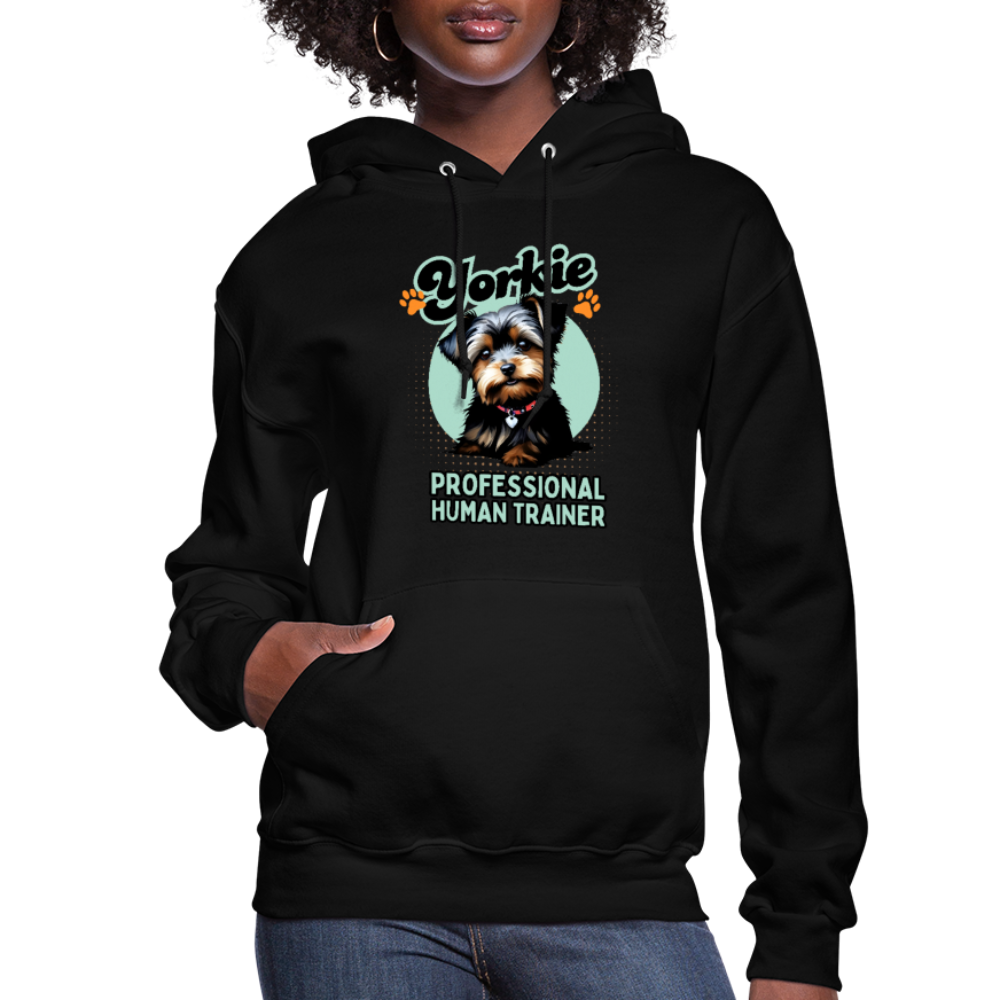 Yorkie Professional Human Trainer Hoodie - black