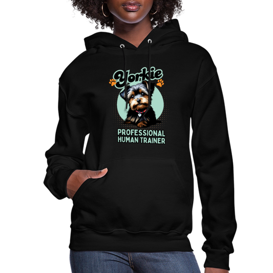 Yorkie Professional Human Trainer Hoodie - black
