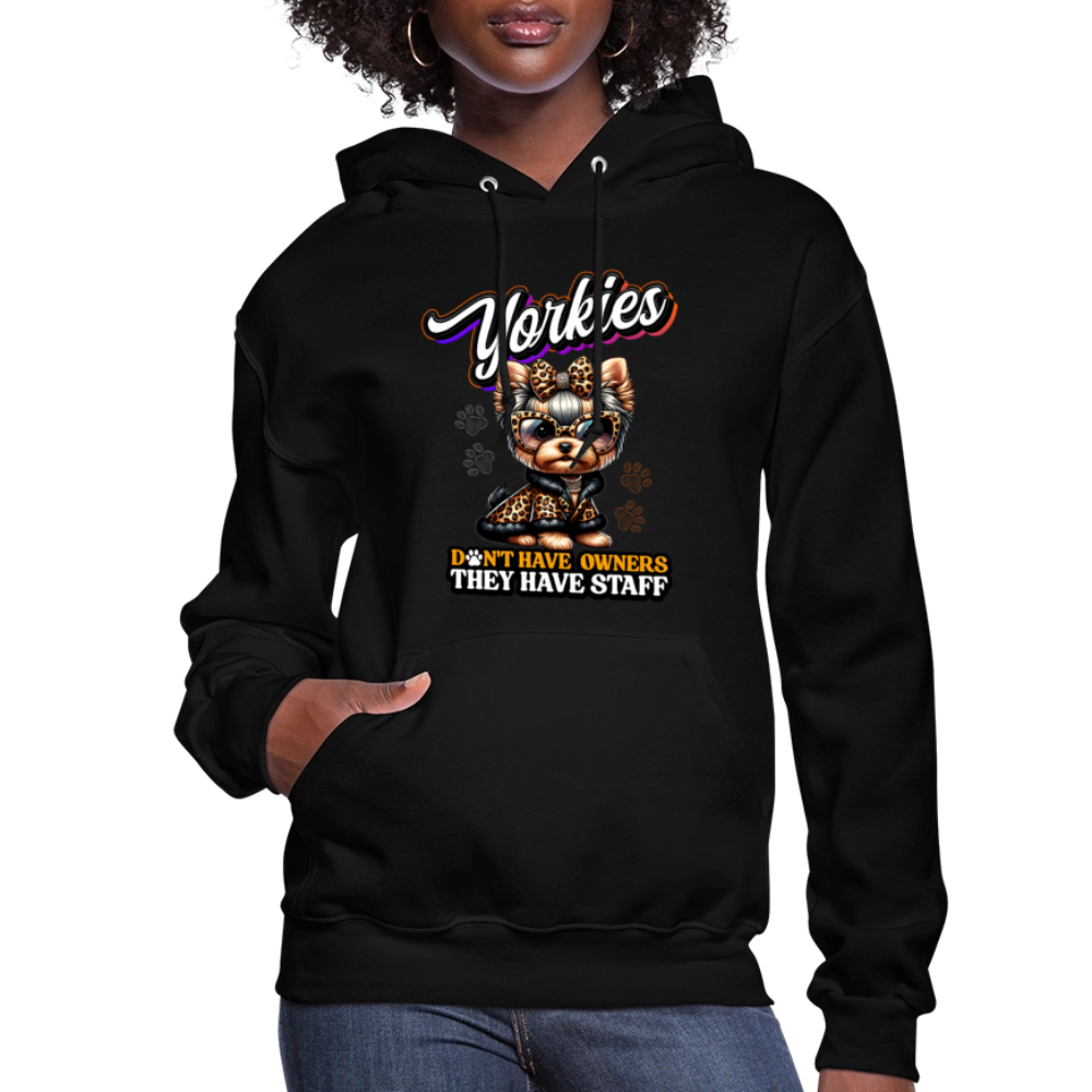 Yorkie They Have Staff Hoodie - black