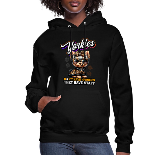 Yorkie They Have Staff Hoodie - black