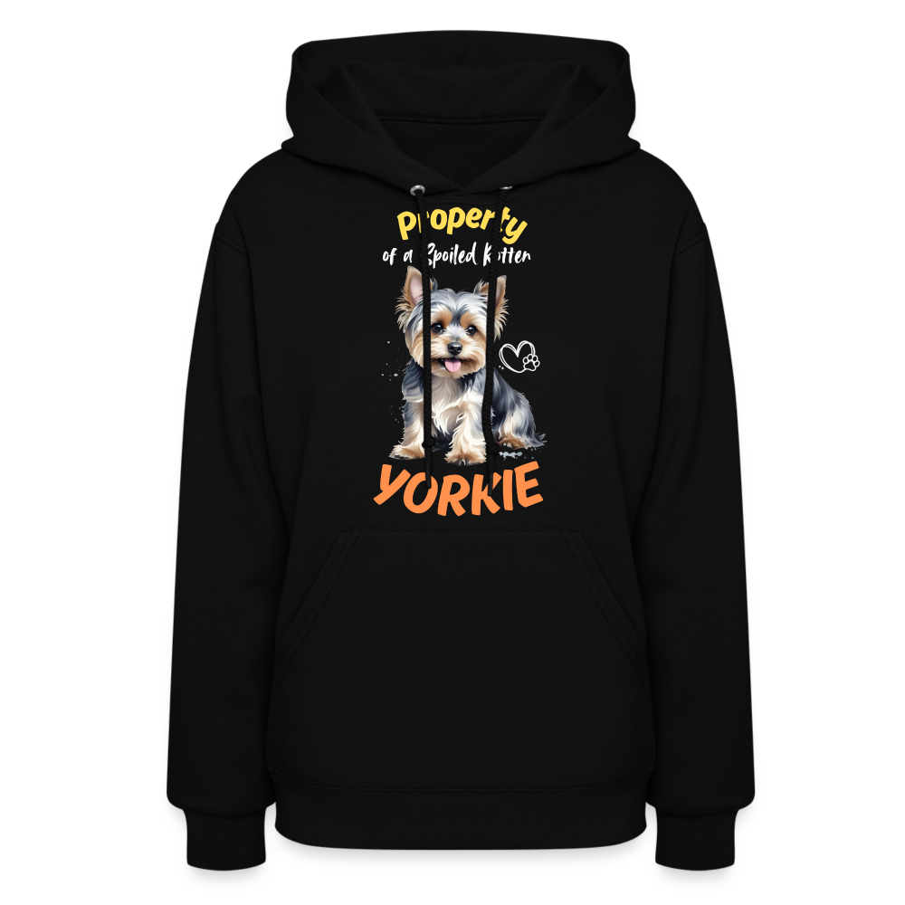 Spoiled Rotten Yorkie Hoddie - black