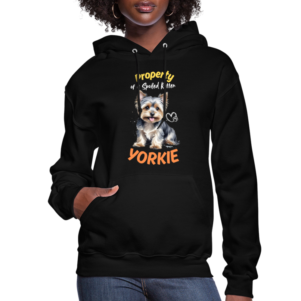 Spoiled Rotten Yorkie Hoddie - black