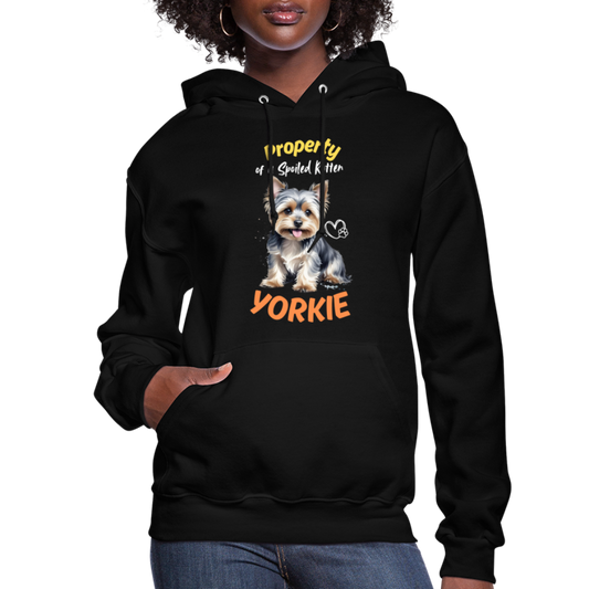 Spoiled Rotten Yorkie Hoddie - black