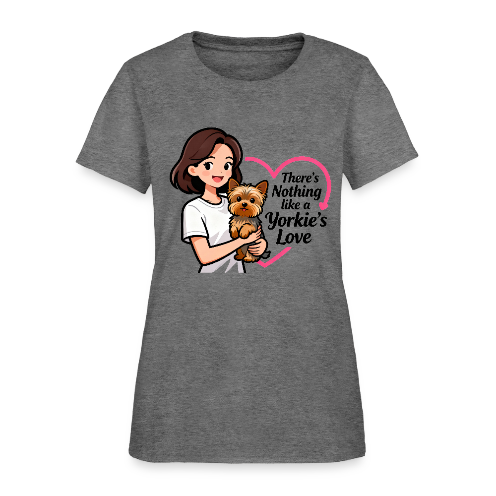 Nothing Like a Yorkie's Love - Women's T-Shirt - graphite heather