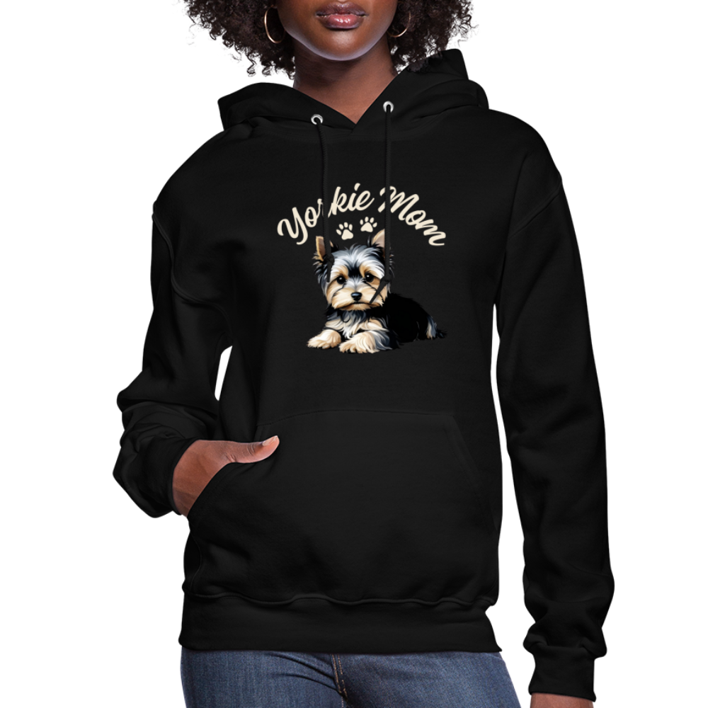 Yorkie Mom Hoddie - black