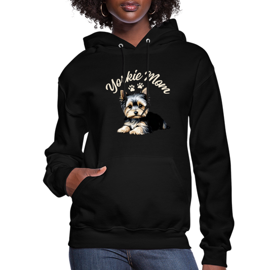 Yorkie Mom Hoddie - black