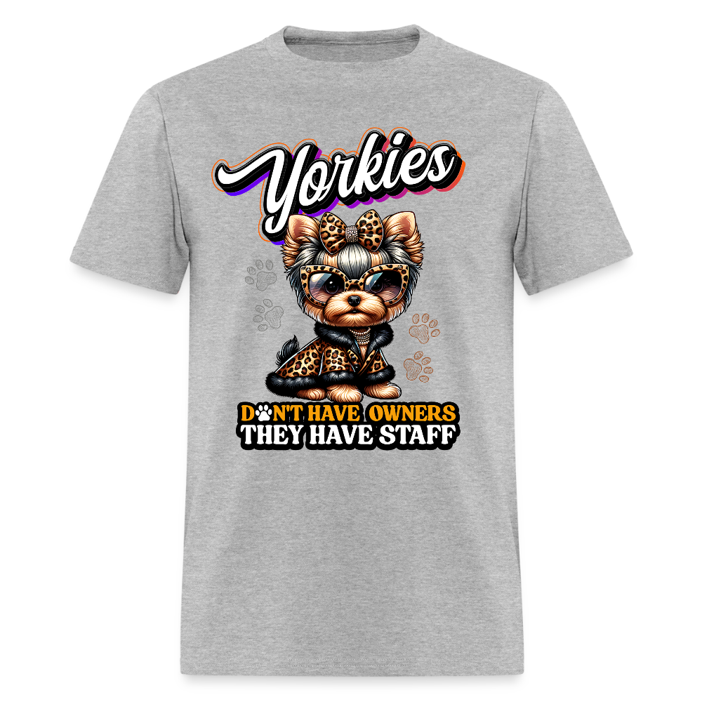 Yorkie They Have Staff Unisex Shirt - heather gray