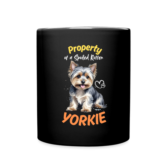 Spoiled Rotten Yorkie Mug - black