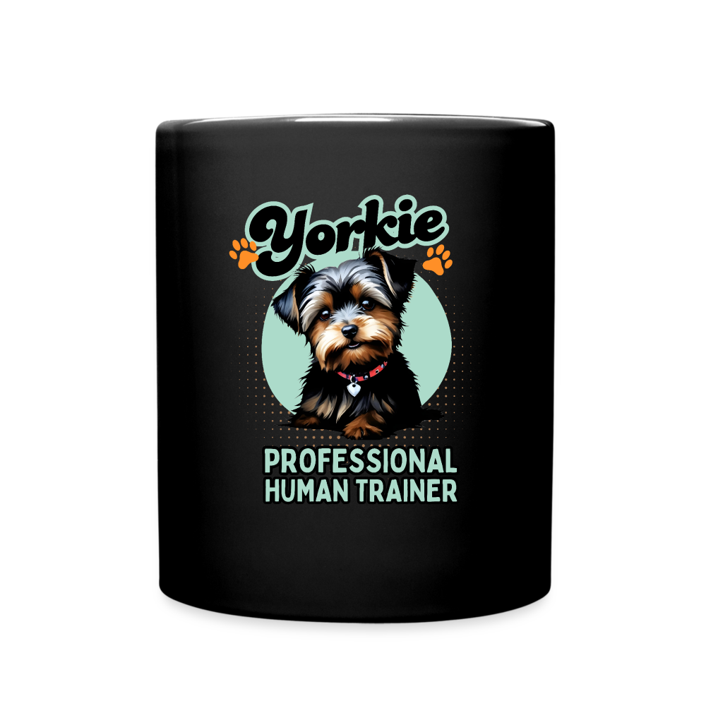 Yorkie Professional Human Trainer Mug - black