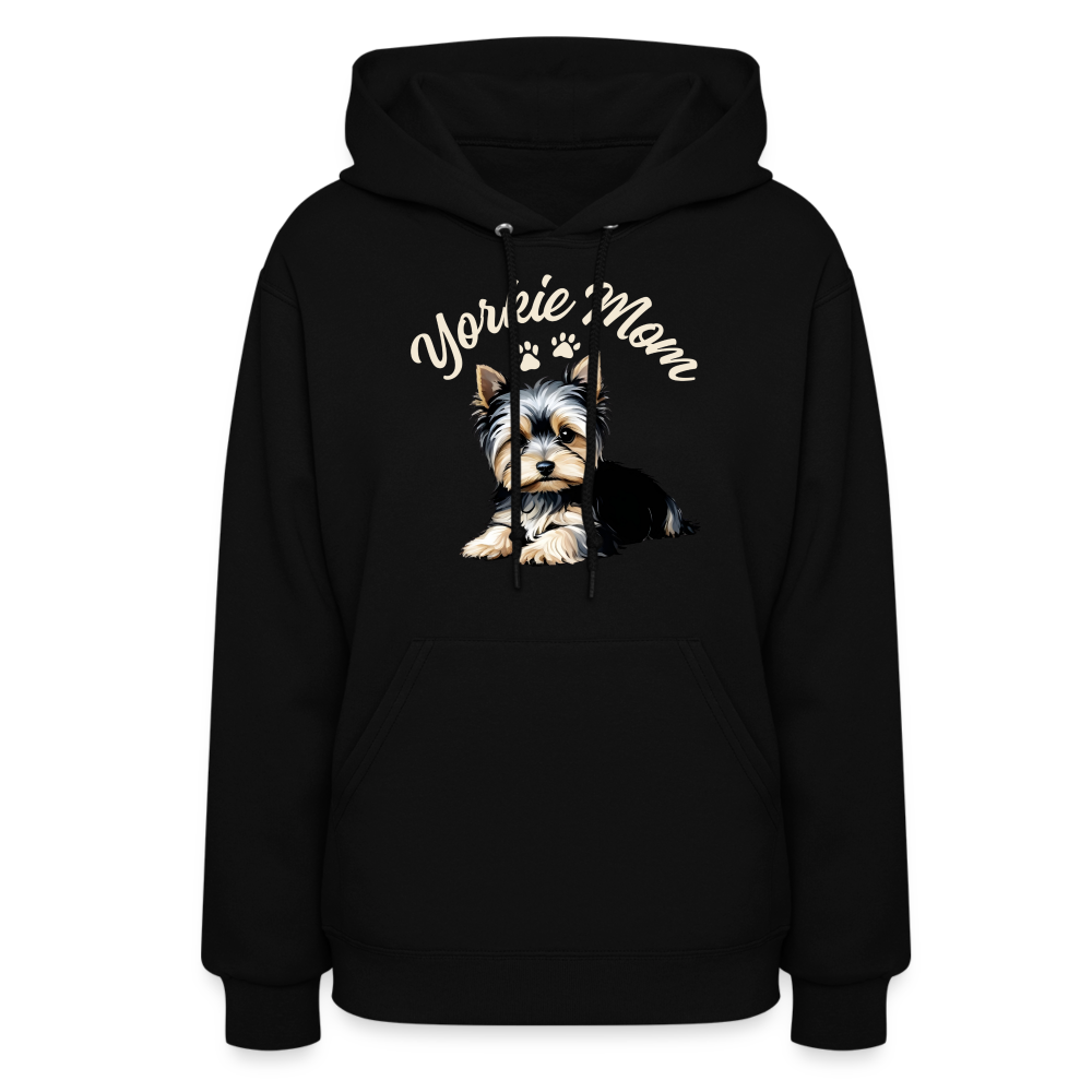 Yorkie Mom Hoddie - black