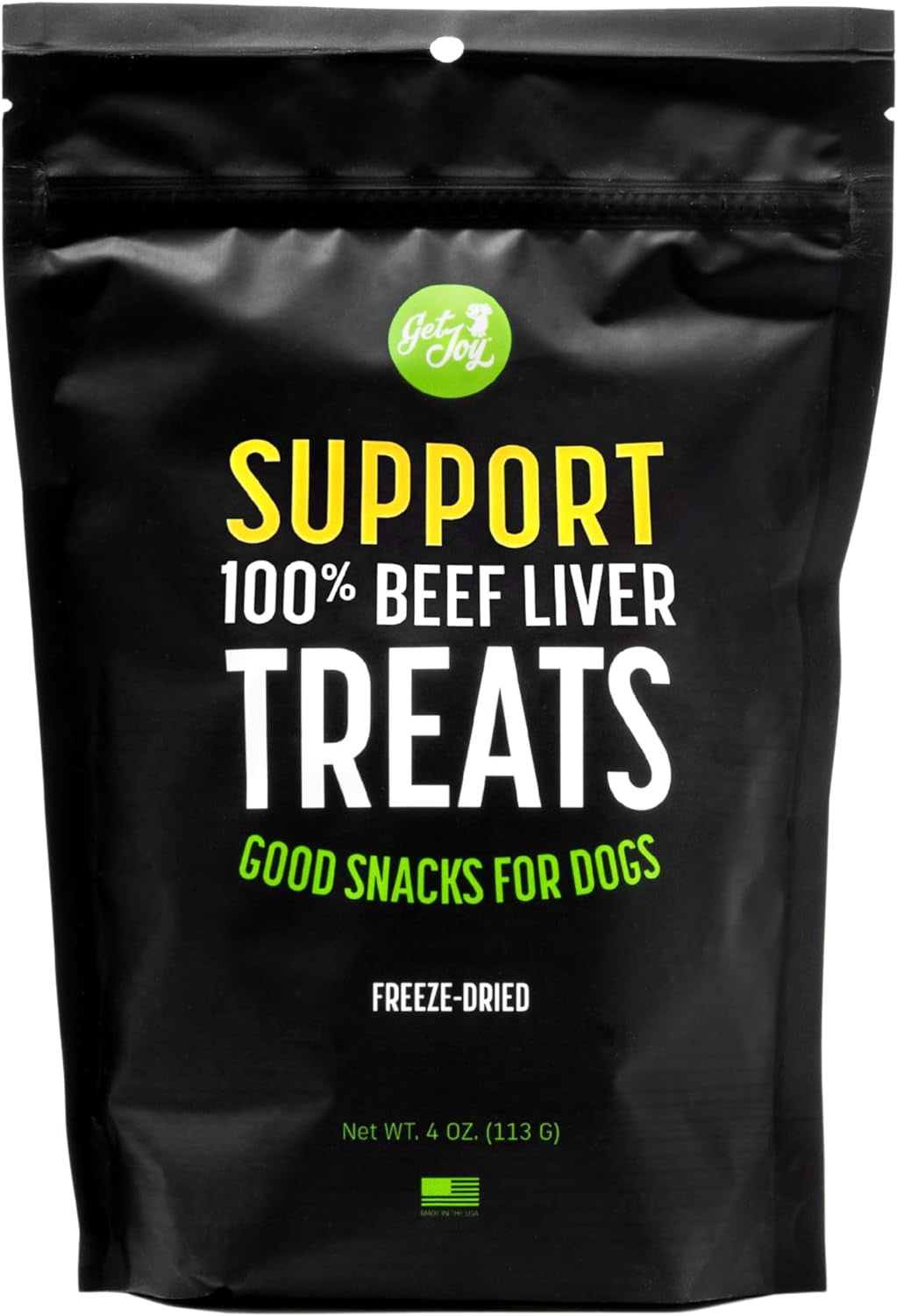 Freeze Dried Superfood 100% Beef Liver Dog Treats, 4 Ounce Bag, Single Ingredient Organ Meat, High Protein, Vision, Skin & Coat Health, Muscle Repair, Grain Free, Gluten Free, Made in USA