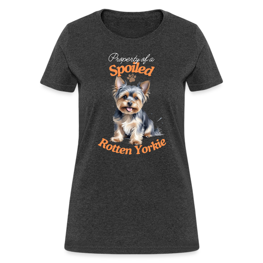 Property of a Spoiled Women's T-Shirt Black Heather - heather black