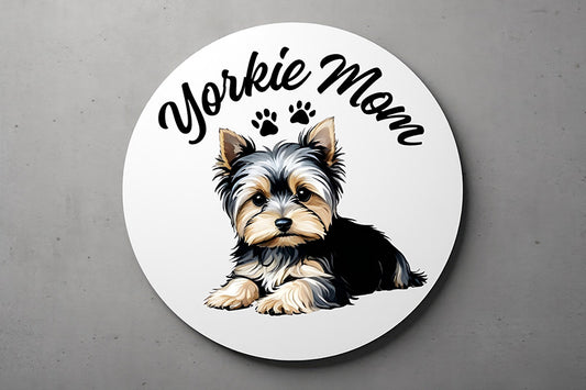 Adorable Yorkie Moms Sticker